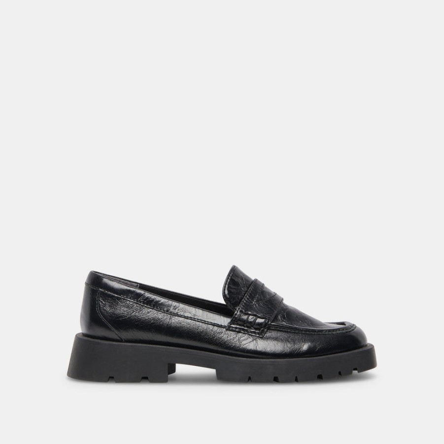 Flats & Loafers DOLCE VITA | Elias Flats Onyx Crinkle Patent