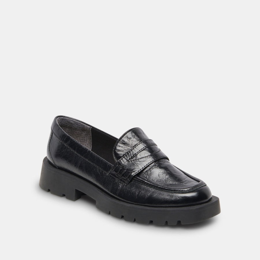 Flats & Loafers DOLCE VITA | Elias Flats Onyx Crinkle Patent