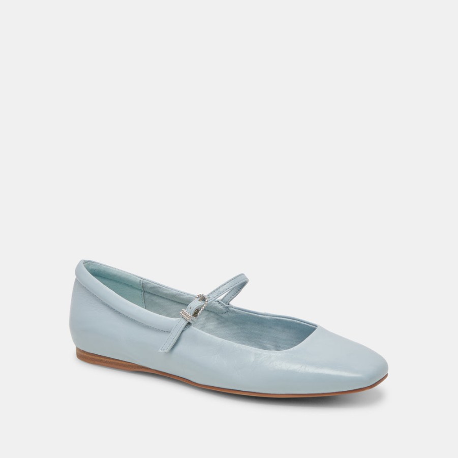 Flats & Loafers DOLCE VITA | Reyes Ballet Flats Sky Blue Crinkle Patent