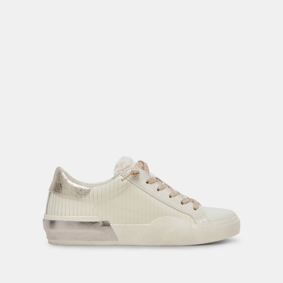 Sneakers DOLCE VITA | Zina Plush Sneakers White Sliced Leather