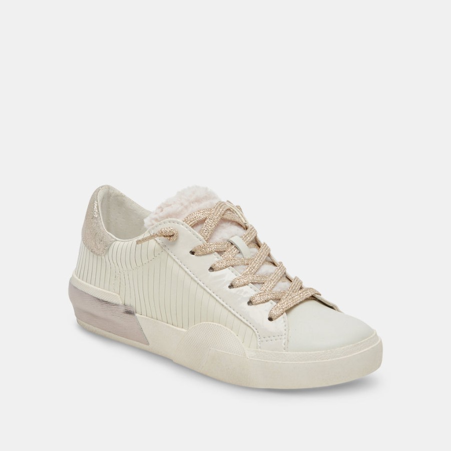 Sneakers DOLCE VITA | Zina Plush Sneakers White Sliced Leather