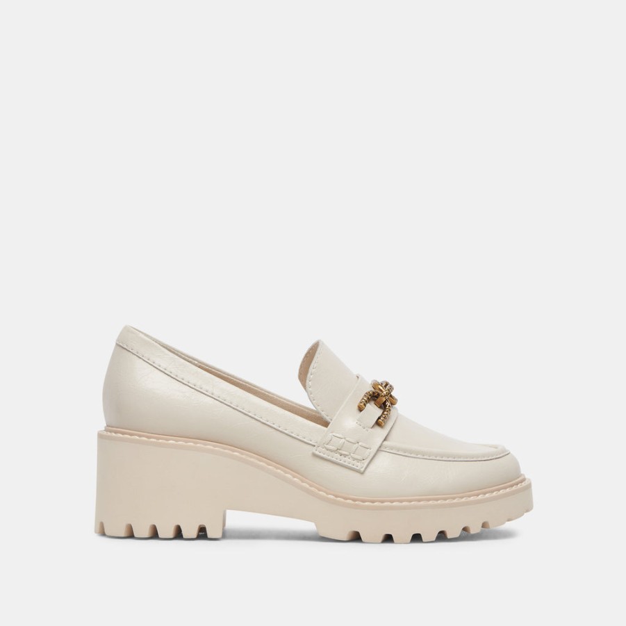 Wedges DOLCE VITA | Harlen Loafers Ivory Crinkle Patent