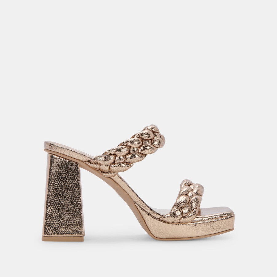 Heels DOLCE VITA | Ashby Heels Dark Gold Crackled Stella