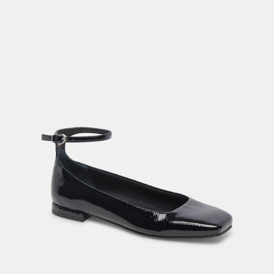 Flats & Loafers DOLCE VITA | Ashya Ballet Flats Midnight Crinkle Patent