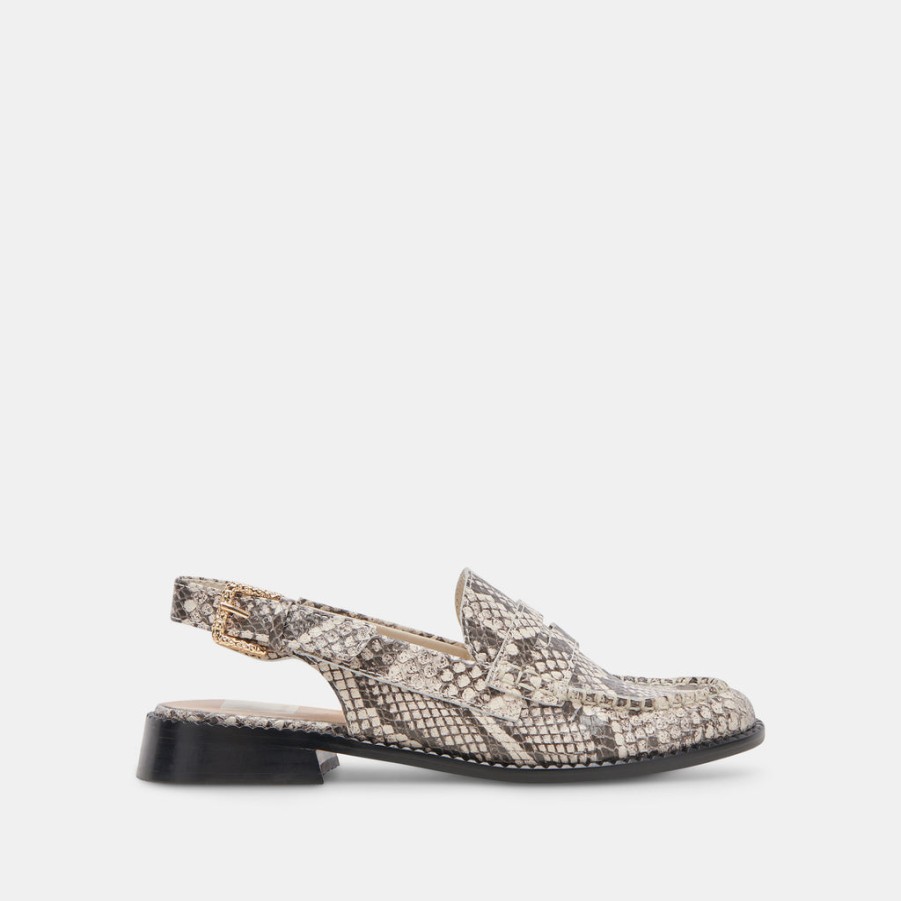 Flats & Loafers DOLCE VITA | Hardi Loafers Black White Embossed Snake