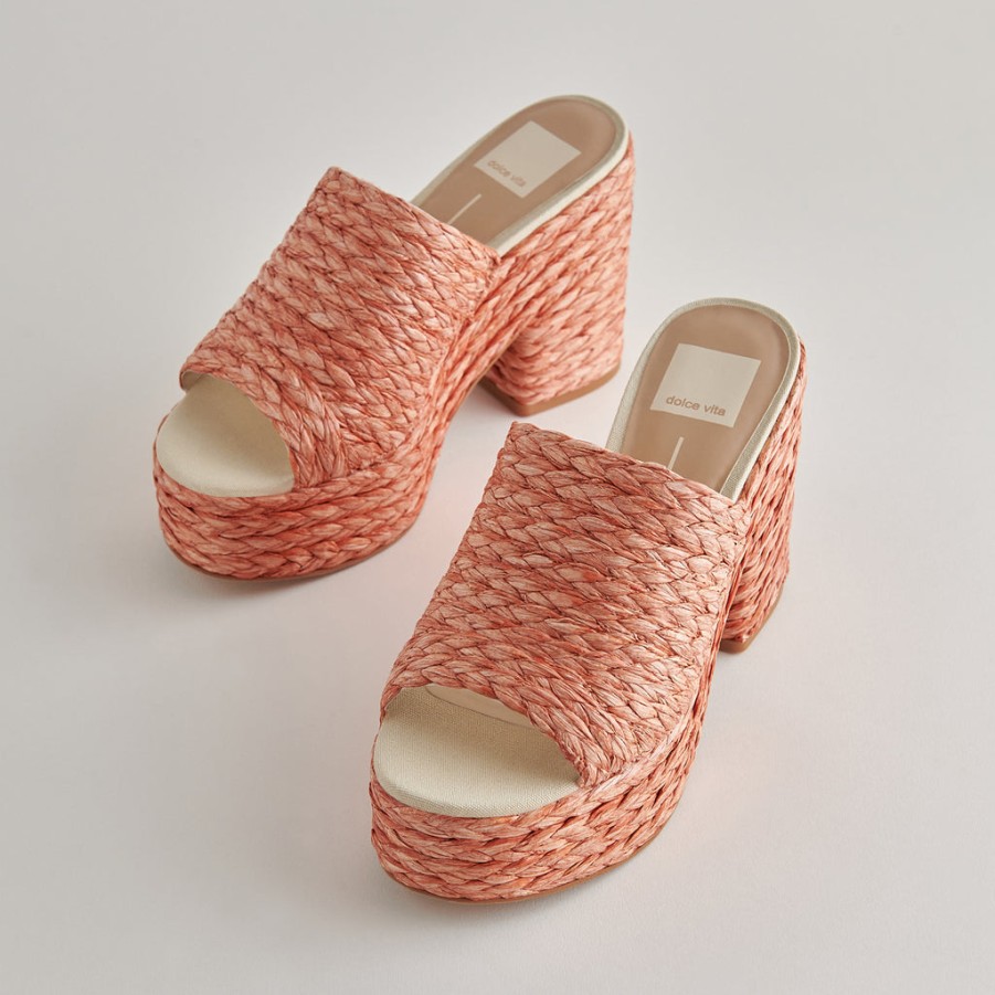 Wedges DOLCE VITA | Elora Heels Orange Raffia